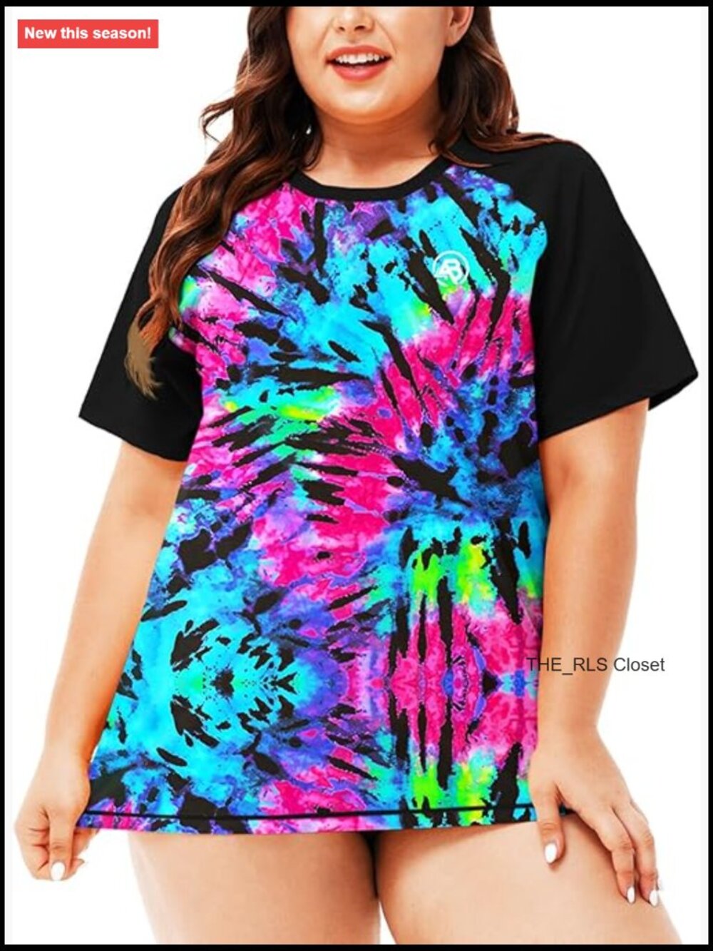 Women's Plus Size Short Sleeve Rash Guard Shirt UPF 50+